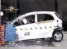 Der Mitsubishi i MiEV verdiente sich als erstes E-Mobil seine NCAP-Sterne. Foto: NCAP/Auto-Reporter.NET